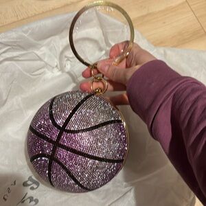Bejeweled basketball clutch